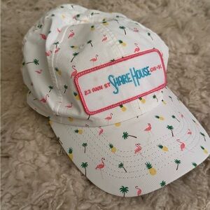 White Sharehouse Charleston Flamingo and Pineapple Cap